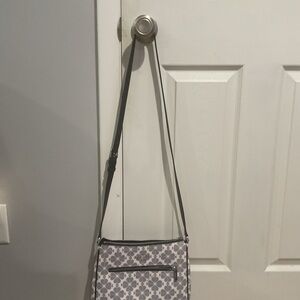 Kate Spade Gray Crossbody Bag with Geometric Design